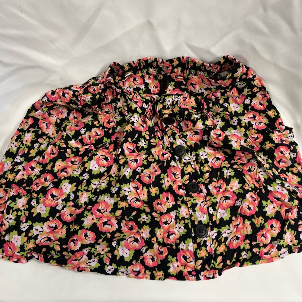 Floral Button-Up Skirt